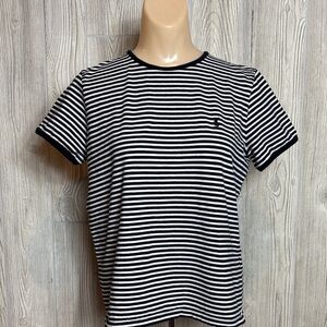 Ralph Lauren Sport Classic Nautical Navy and White Stripe Tee Size L